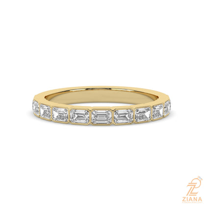 Emerald Diamond Stackable Ring
