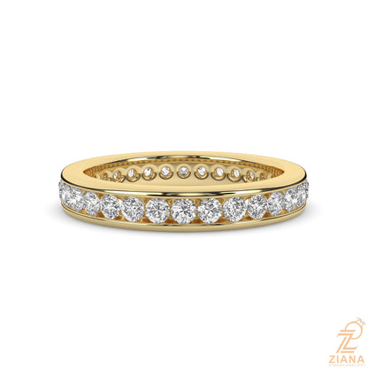 Blue Sapphire & Diamond Full Eternity Ring