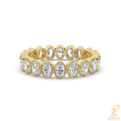 Oval Bezel Set Diamond Eternity Ring