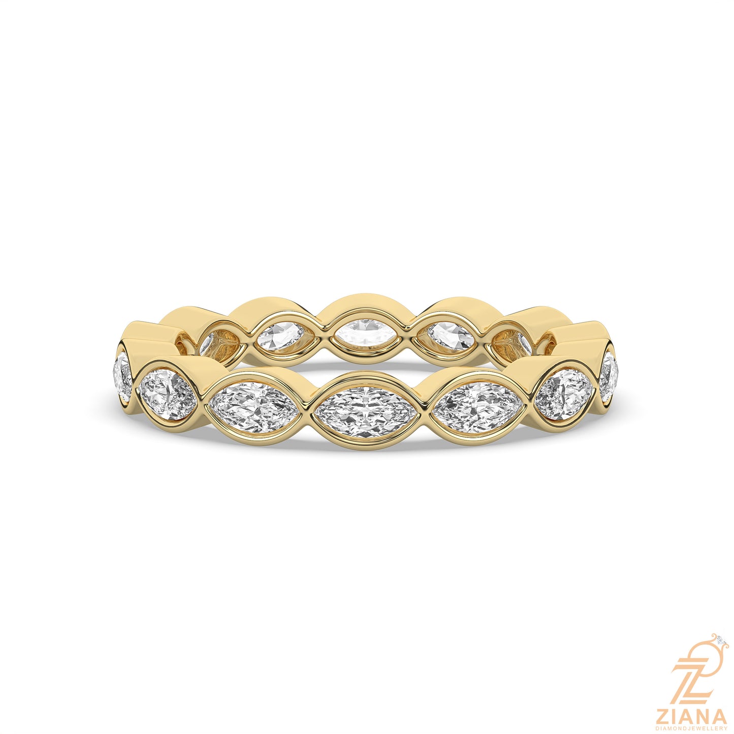 marquise cut stackable ring