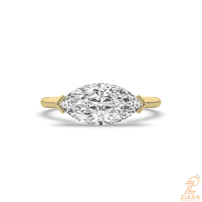 Marquise Cut Solitaire Engagement Ring