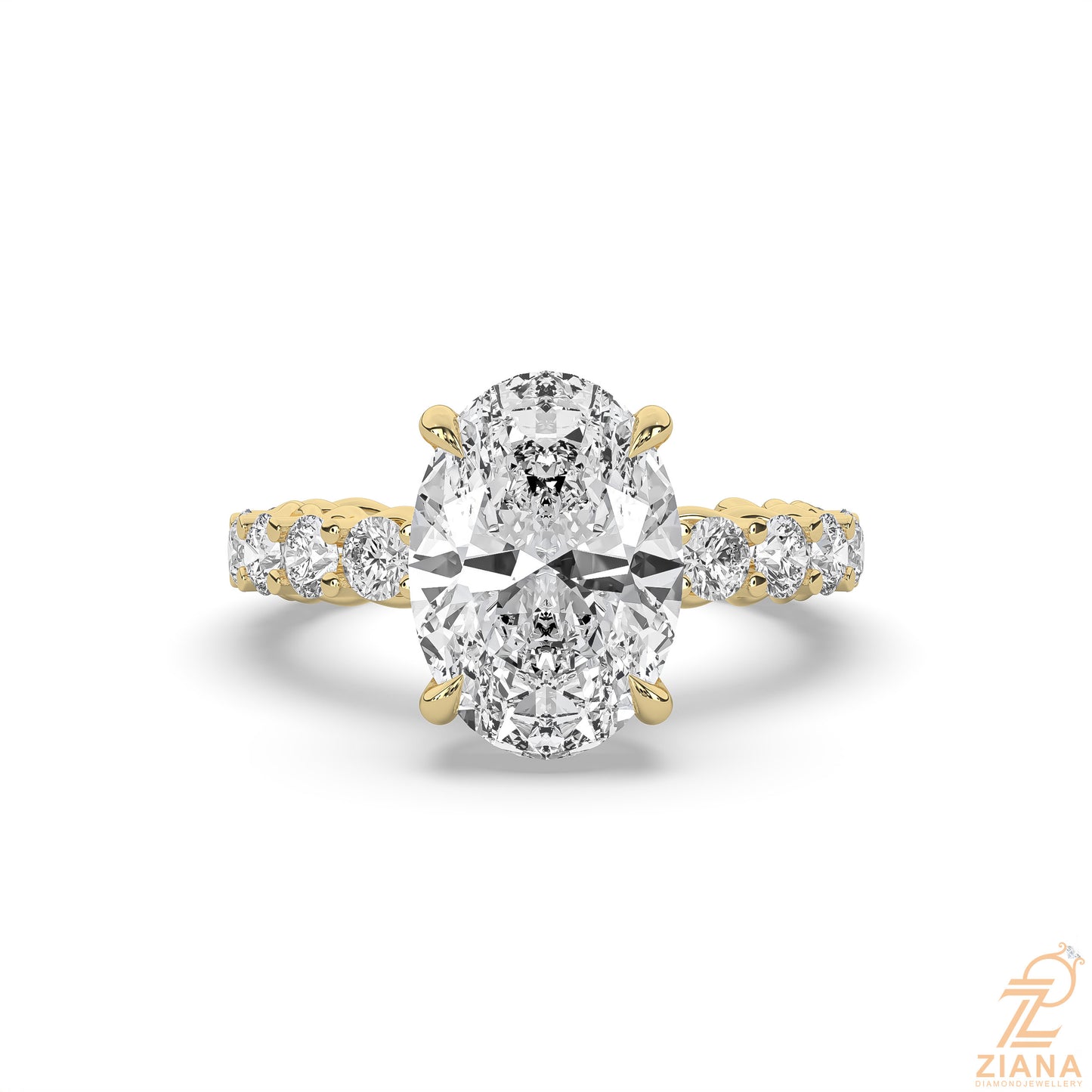 oval solitaire engagement ring