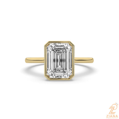 Radiant Cut Bezel Set Solitaire Engagement Ring