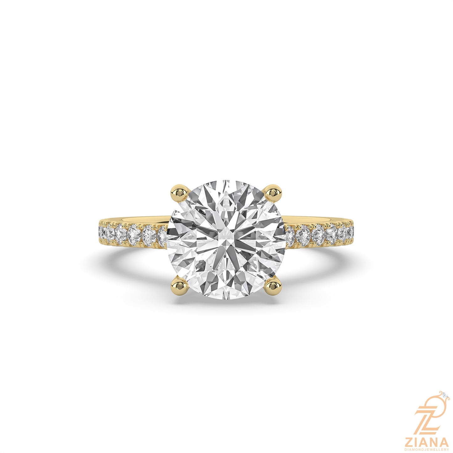 round brilliant diamond engagement ring
