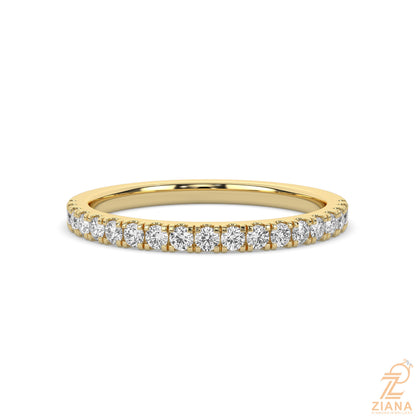 Round Cut Diamond Half Eternity Band