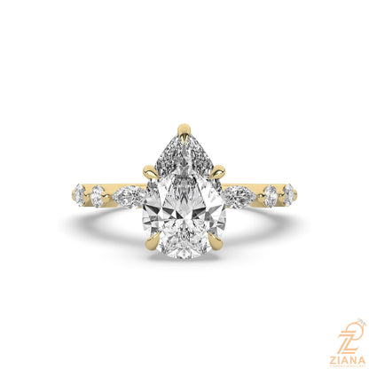 Pear Cut Diamond Engagement Ring