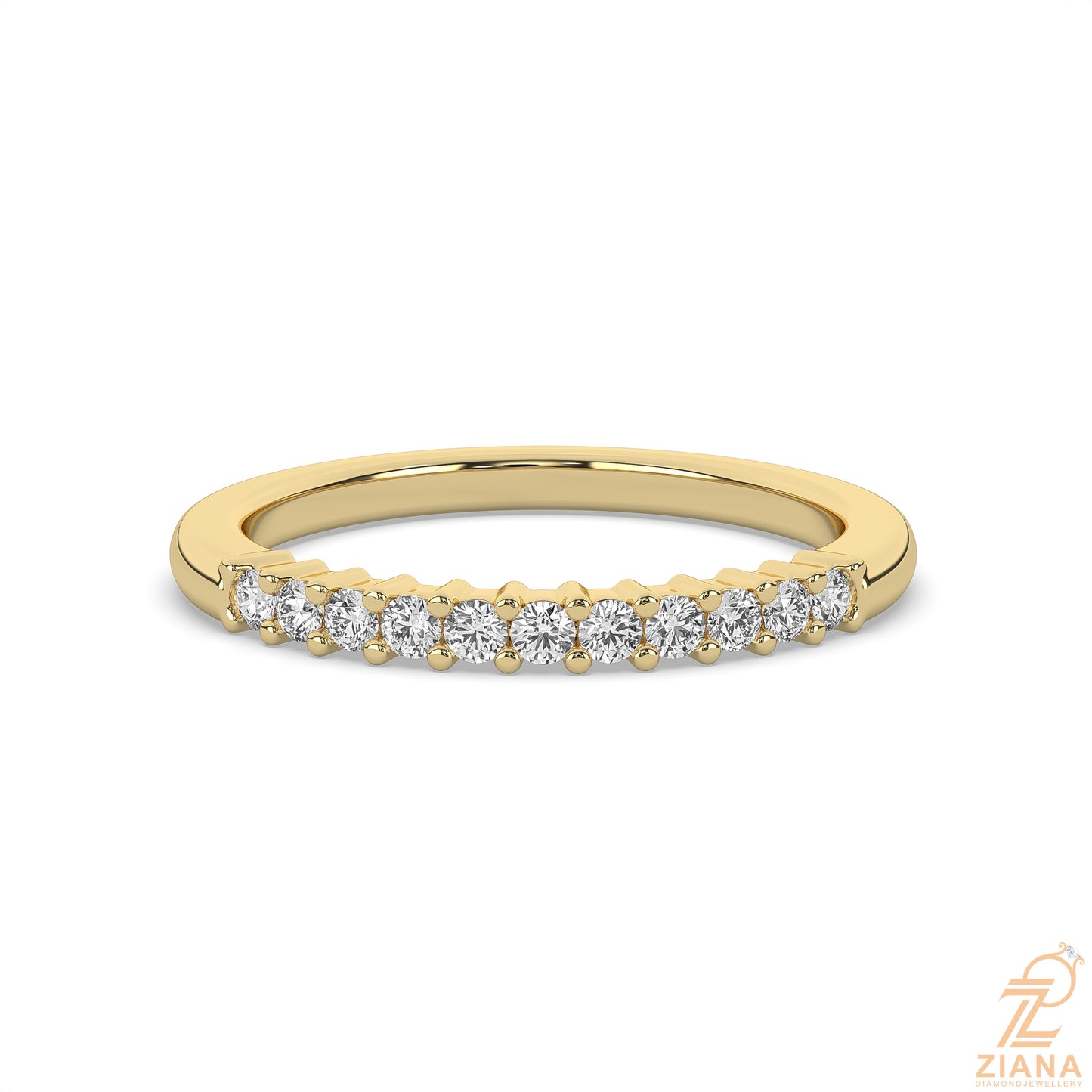 stackable diamond wedding band