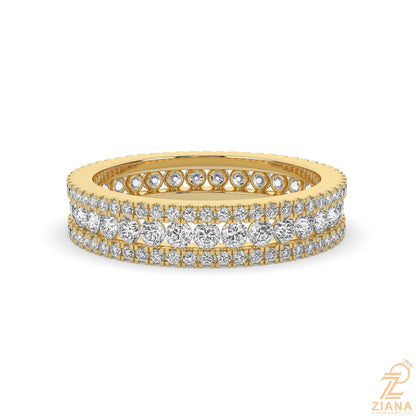 Multi Row Diamond Wedding Band