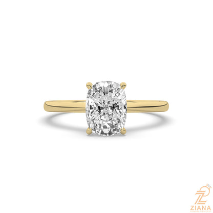 Classic Cushion Cut Solitaire Engagement Ring