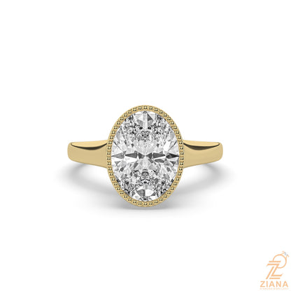 Oval Cut Solitaire Diamond Engagement Ring
