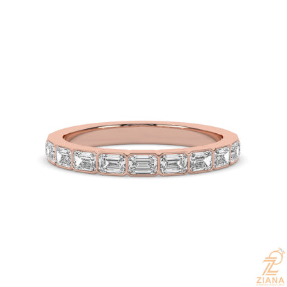 Emerald Diamond Stackable Ring