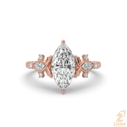 Marquise Diamond Solitaire Ring