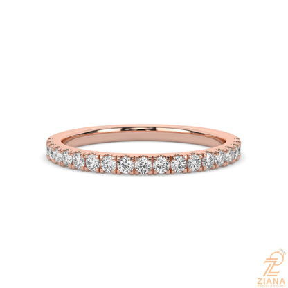 Round Cut Diamond Half Eternity Band
