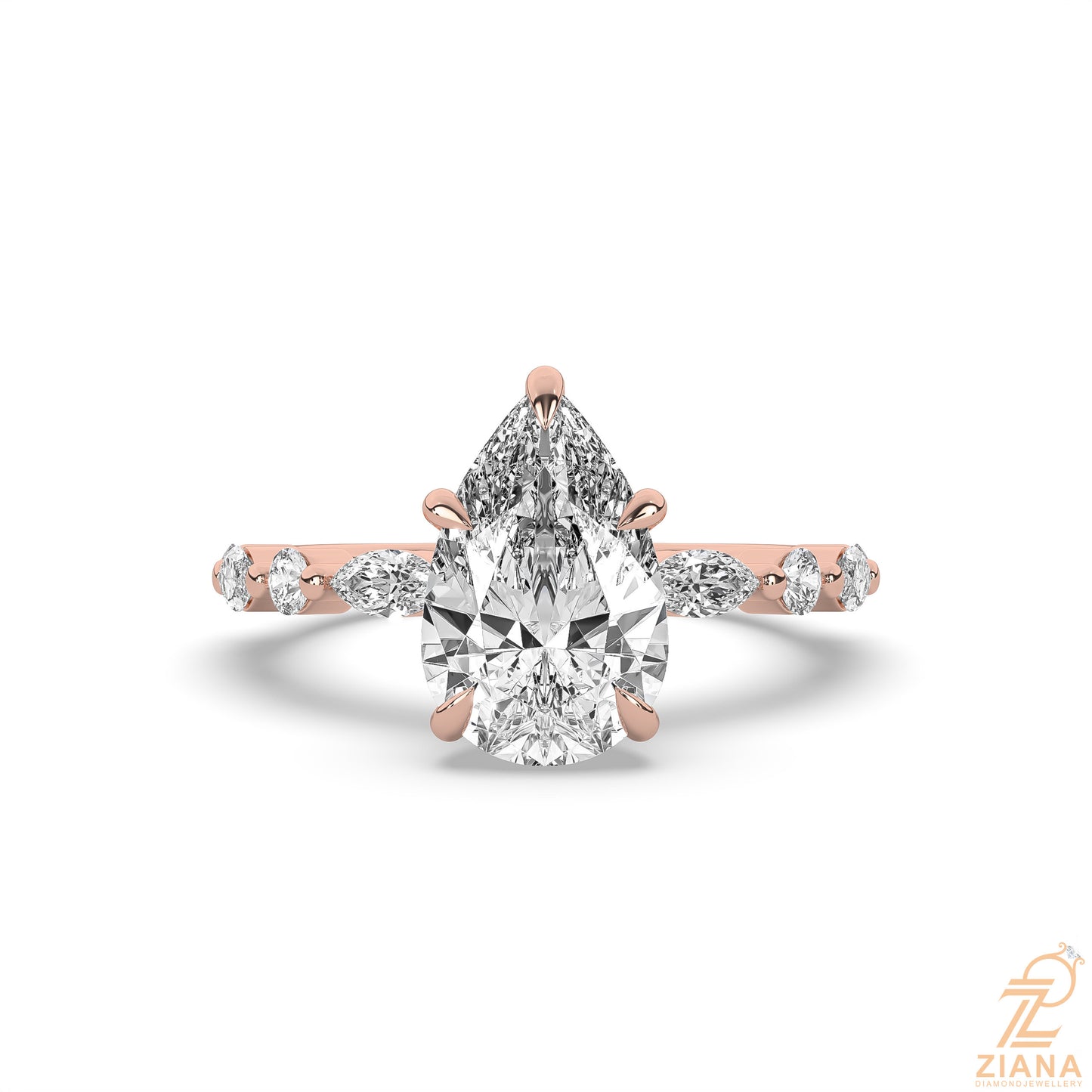 pear cut diamond engagement ring