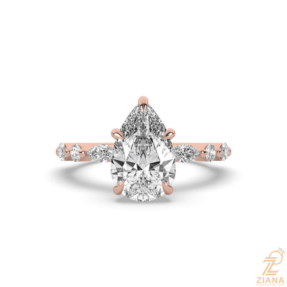 Pear Cut Diamond Engagement Ring