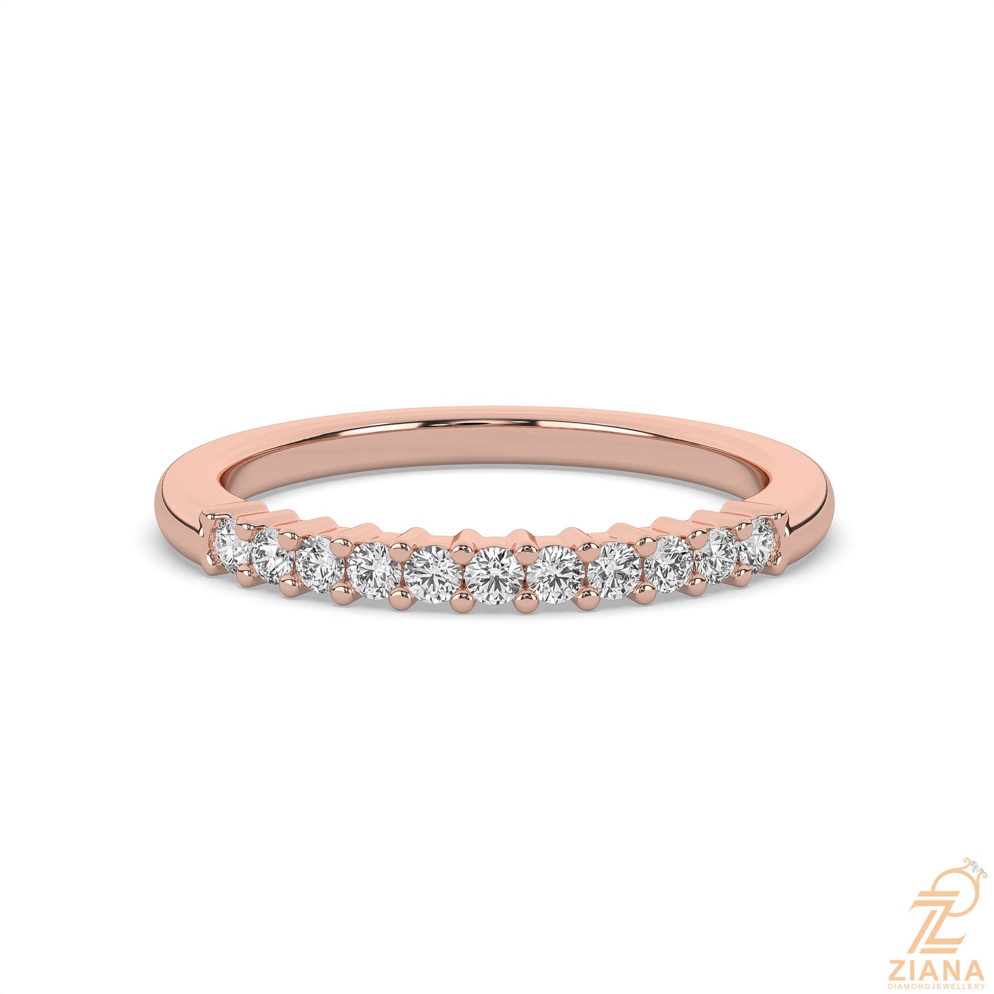 stackable diamond wedding band