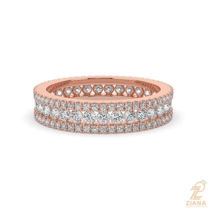 Multi Row Diamond Wedding Band