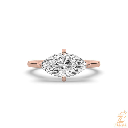 Marquise Cut Solitaire Engagement Ring