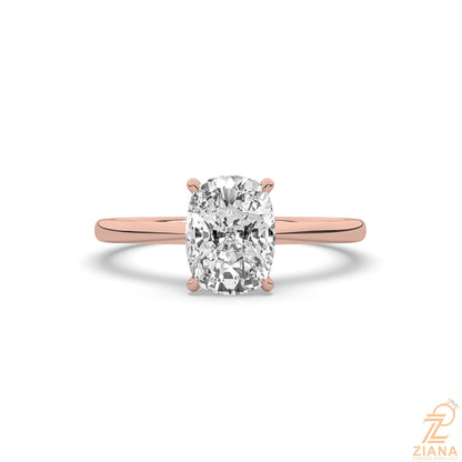 Classic Cushion Cut Solitaire Engagement Ring