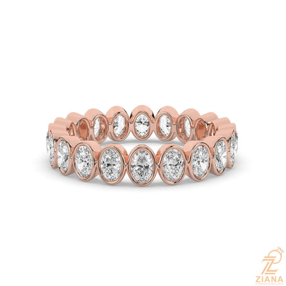 Oval Bezel Set Diamond Eternity Ring