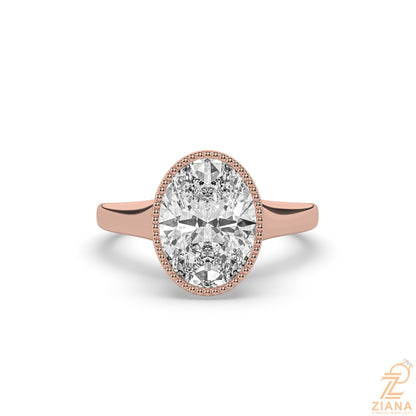 Oval Cut Solitaire Diamond Engagement Ring