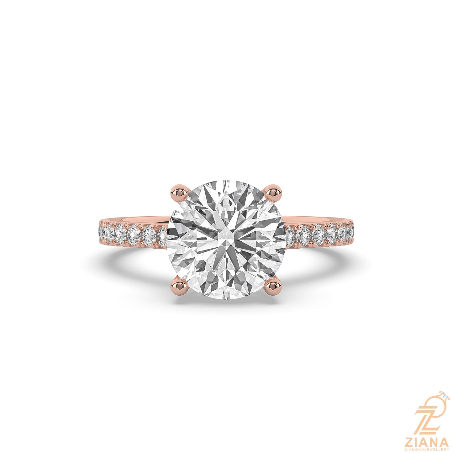 round brilliant diamond engagement ring