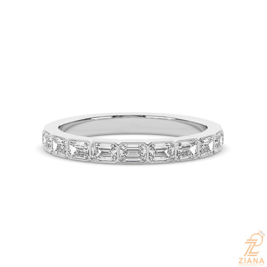 Emerald Diamond Stackable Ring