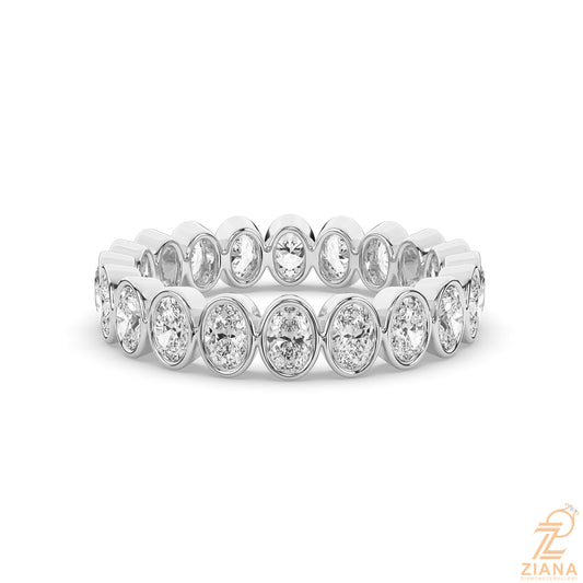 Oval Bezel Set Diamond Eternity Ring