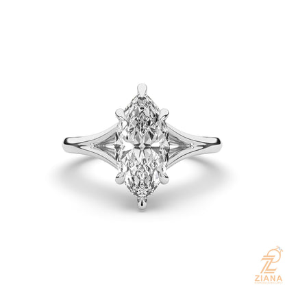 Marquise Solitaire Diamond Engagement Ring