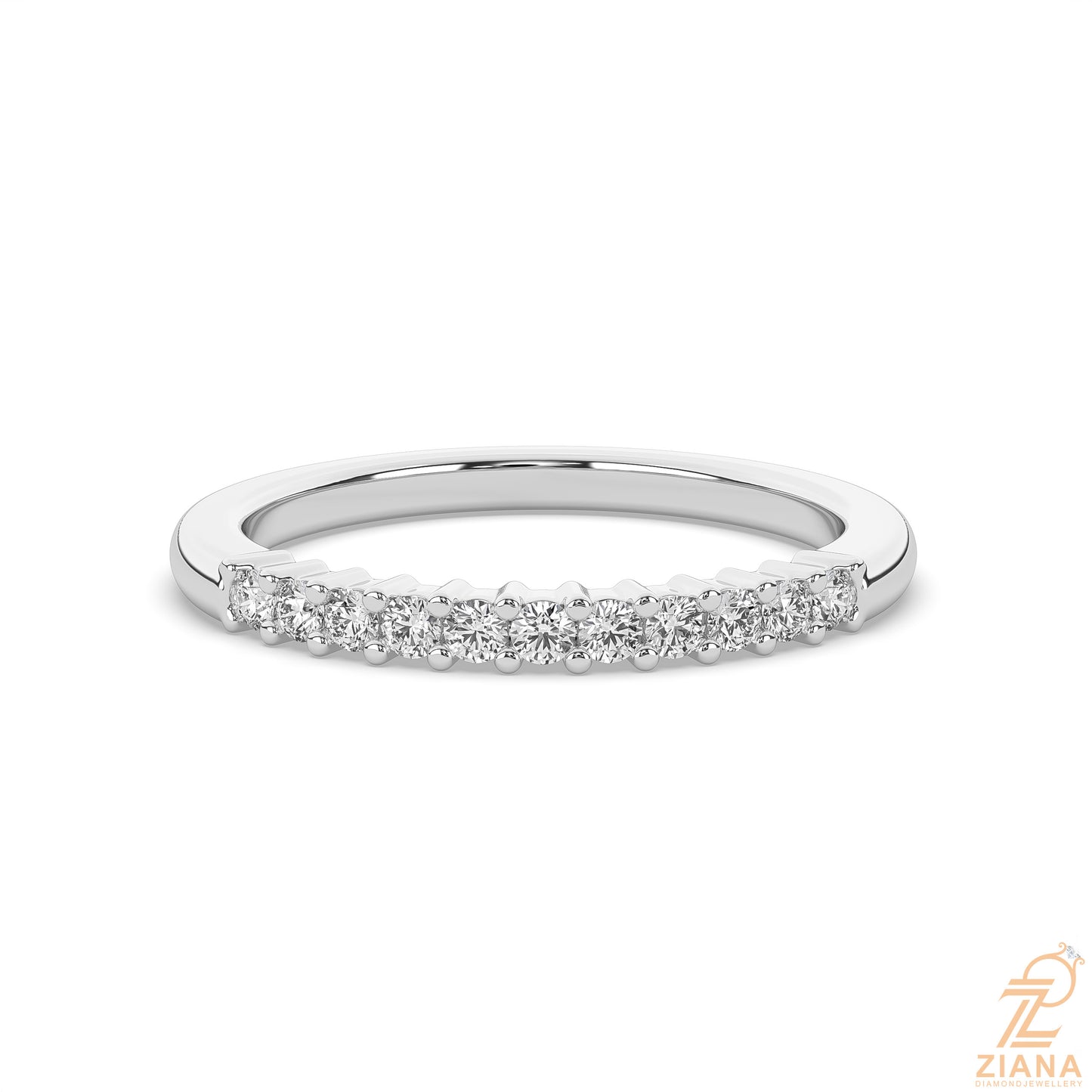 stackable diamond wedding band