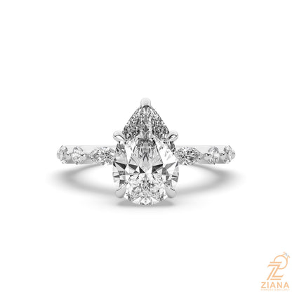 Pear Cut Diamond Engagement Ring