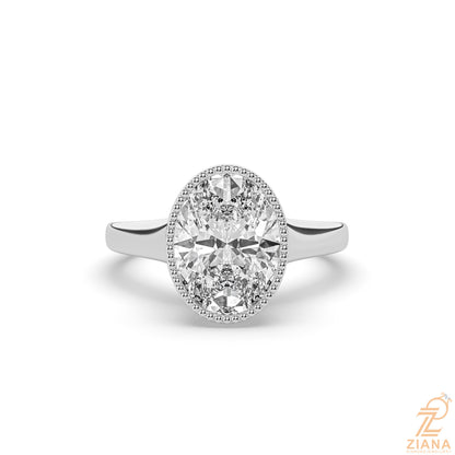 Oval Cut Solitaire Diamond Engagement Ring