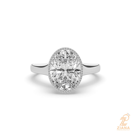 Oval Cut Solitaire Diamond Engagement Ring