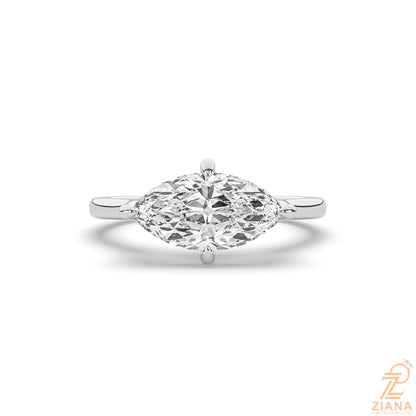 Marquise Cut Solitaire Engagement Ring