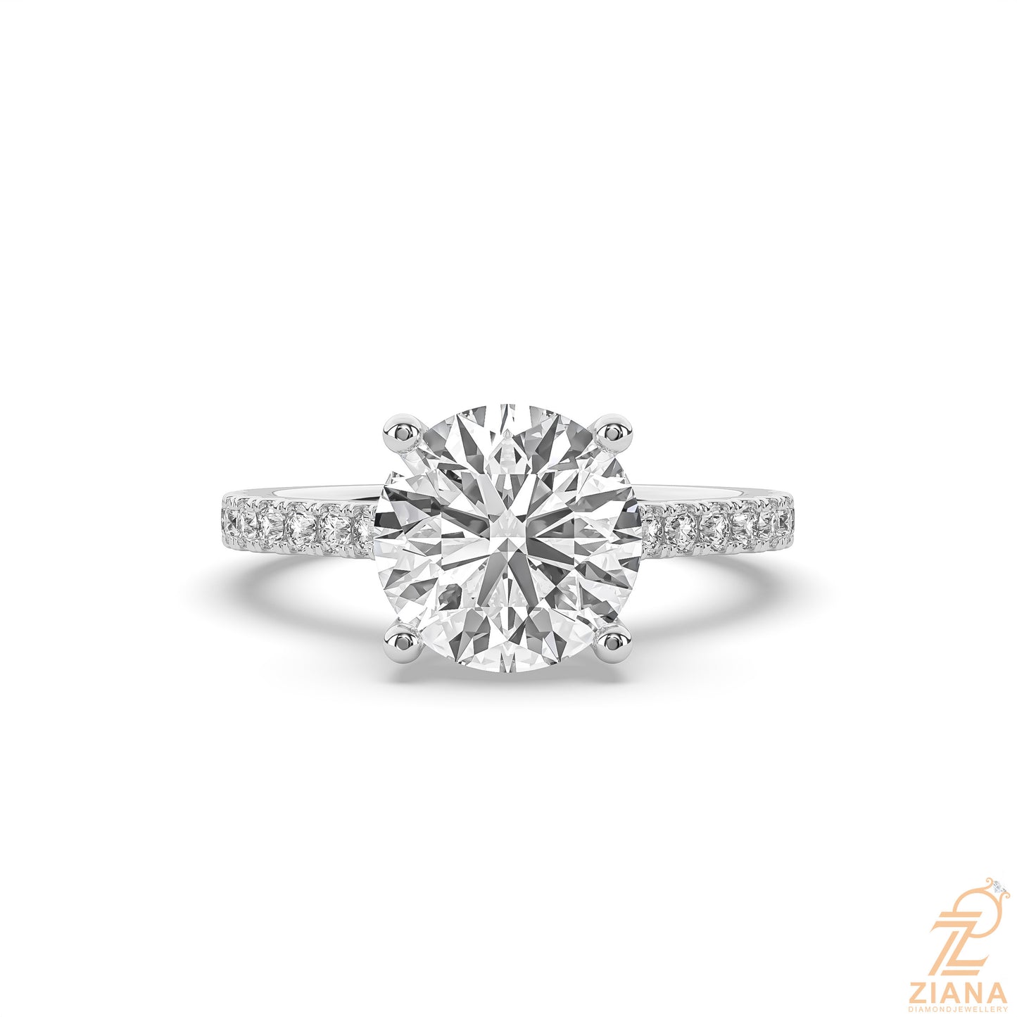 round brilliant diamond engagement ring