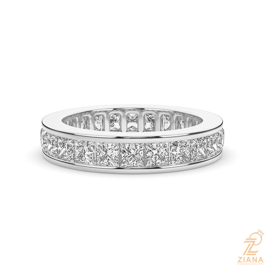 Princess Cut Diamond Channel Set Eternity Ring