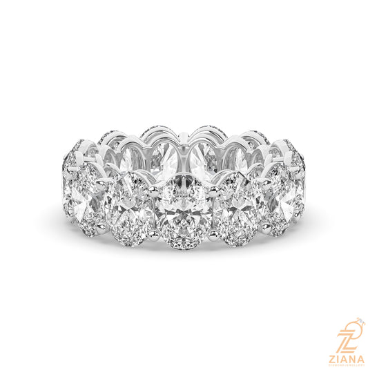 Oval Cut Diamond Eternity Band Ring