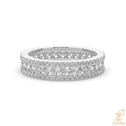 Multi Row Diamond Wedding Band