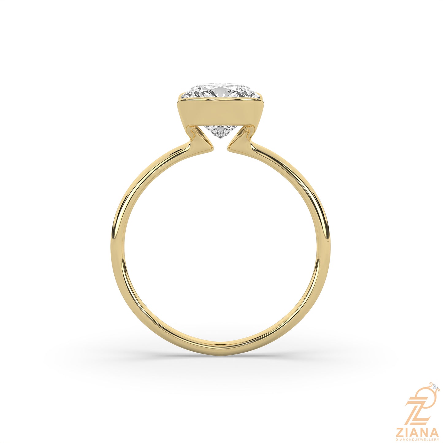cushion cut solitaire diamond engagement ring