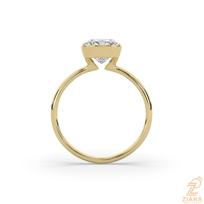 Cushion Cut Solitaire Diamond Engagement Ring