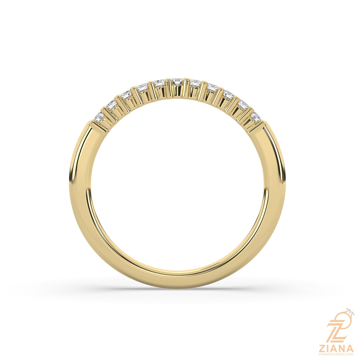 stackable diamond wedding band