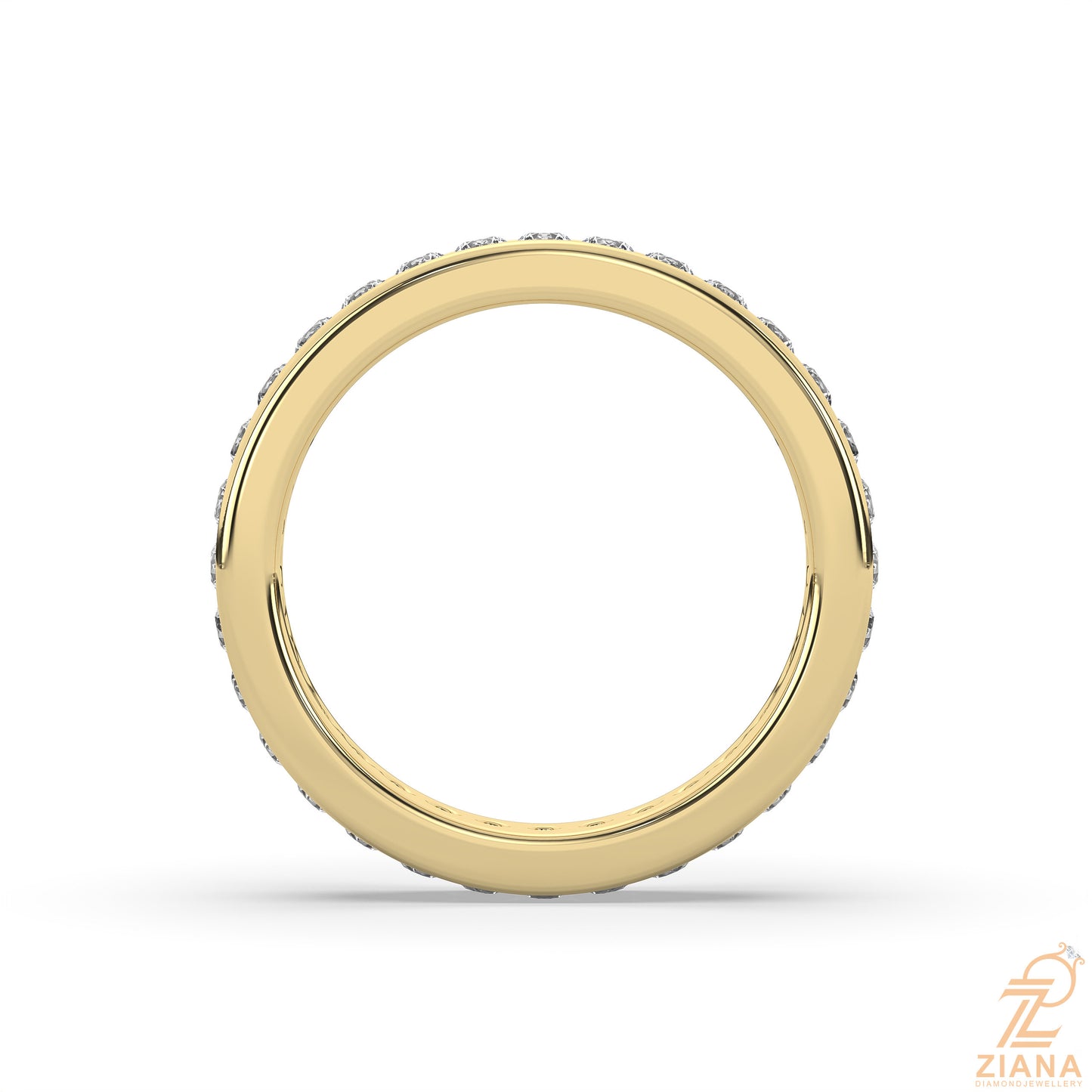 blue sapphire & diamond full eternity ring