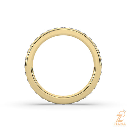 Blue Sapphire & Diamond Full Eternity Ring