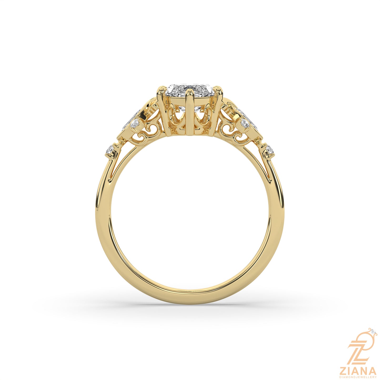 marquise diamond solitaire ring