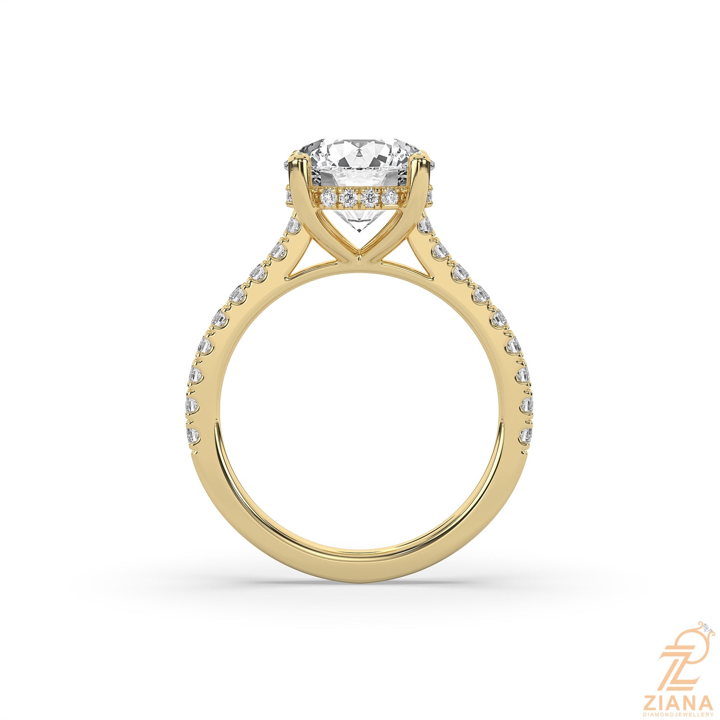 round brilliant diamond engagement ring
