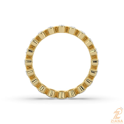 Oval Bezel Set Diamond Eternity Ring
