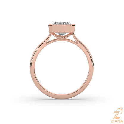 Radiant Cut Bezel Set Solitaire Engagement Ring