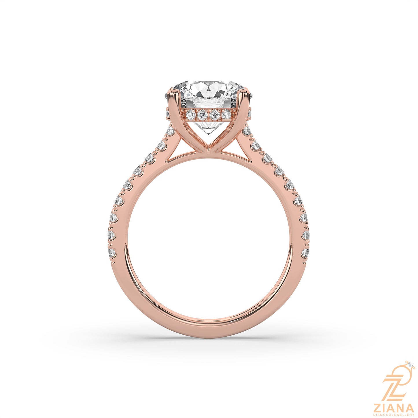 round brilliant diamond engagement ring