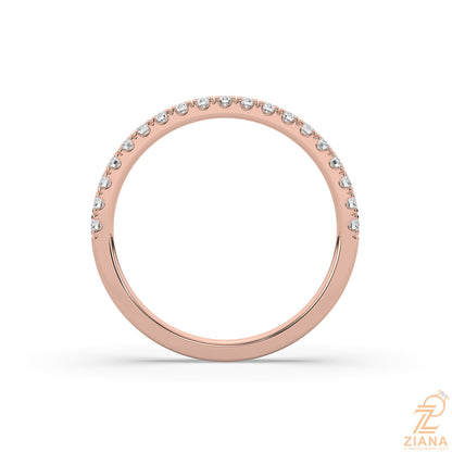 Round Cut Diamond Half Eternity Band