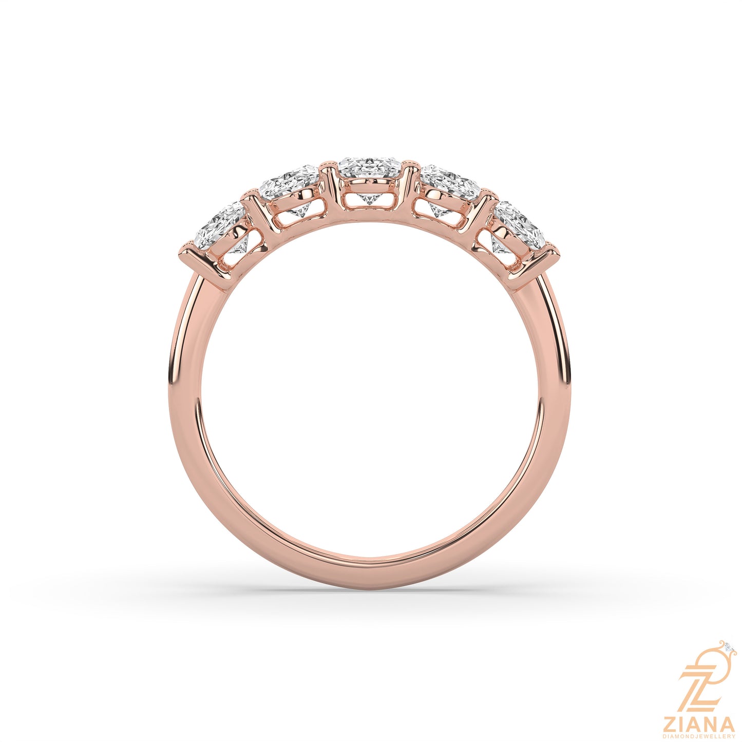 diamond engagement ring with pear side stones